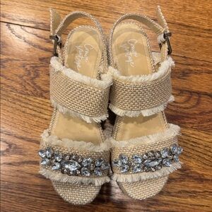 Crown Vintage platform sandals with accent jewels